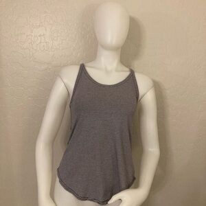 Lululemon Blue and White Striped Racerback Tank Small